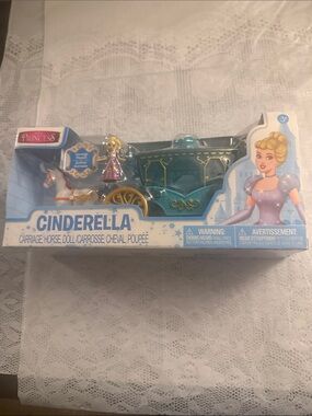 Prince Cinderella Carriage Playset - Teal, Gold, White